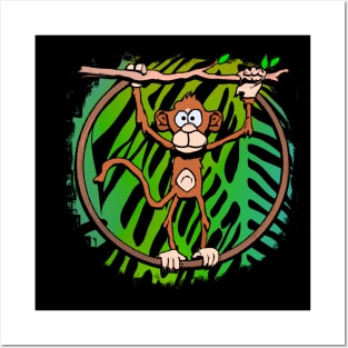 Hang in there, brave, like a monkey. Posters and Art